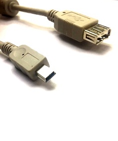 رابط USB مادگی به نری مینی USB سیم دار طوسی