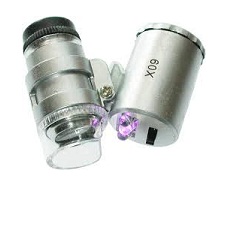 میکروسکوپ دستی LED دار با بزرگنمایی 60X