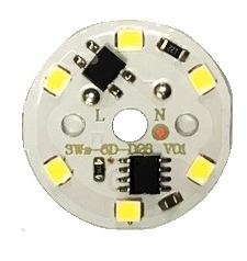 LED DOB مهتابی 220VAC 6LED 3W گرد قطر 28mm