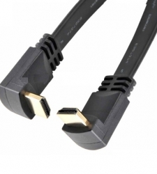 کابل HDMI فلت دو سر 90 درجه طول 30 سانتی متر