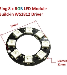 ماژول LED RGB حلقه ای 8 تایی WS2812