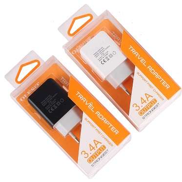 شارژر موبایل 3.4 آمپر دو پورت OLESIT