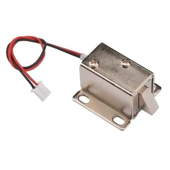 قفل الکترونیکی درب 12 ولتی مدل زبانه ای کوچک سایز 27X27X18mm