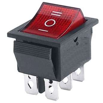 کلید راکر بزرگ 3 حالته چراغ دار