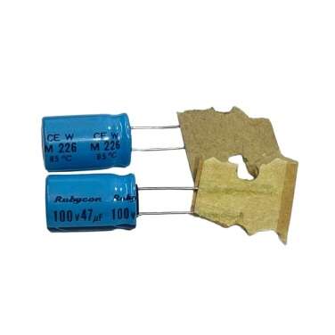 خازن الکترولیتی 47 میکرو فاراد 100 ولت 47/100