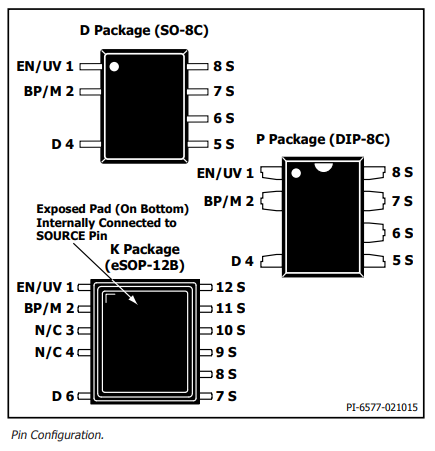 پایه های آی سی TNY284DG