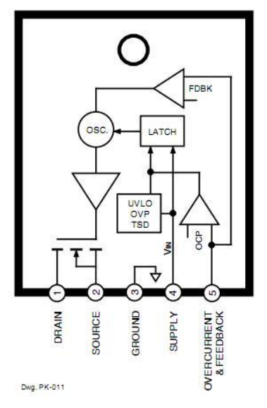 پایه ها و ساختار داخلی آی سی STRG6153