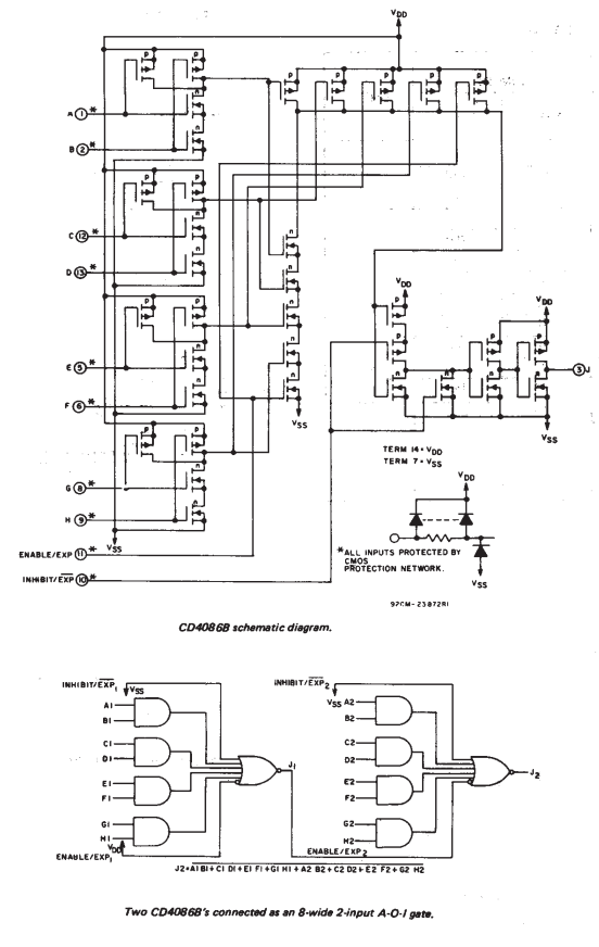ساختار داخلی آی سی CD4086