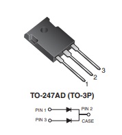 دیود دوبل FEP30JP پایه ها