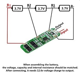 ماژول محافظ شارژ باتری لیتیومی 3 سل 10A