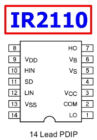 پایه های آی سی IR2110