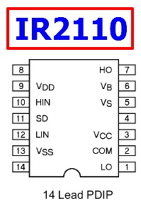 پایه های آی سی IR2110