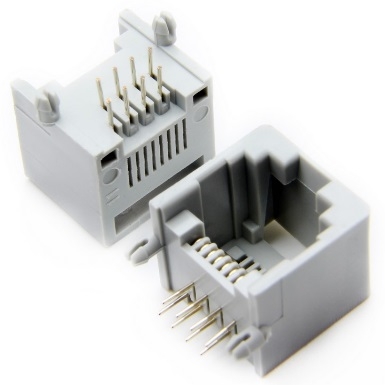 کانکتور شبکه مادگی rj45 پلاستیکی رو بردی