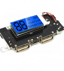 برد پاور بانک دو خروجی با LCD