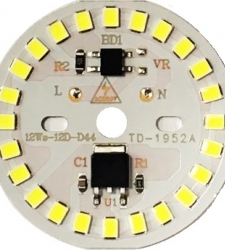 LED DOB مهتابی 220VAC 24LED 12W گرد قطر 44mm