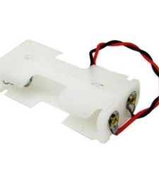 جا باتری نیم قلمی 2 تایی سفید