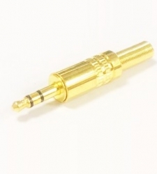 فیش استریو فلزی 3.5mm طلایی رنگ