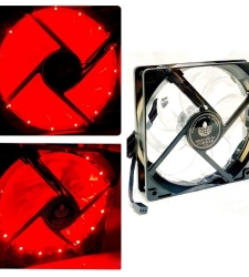 فن 12 ولت 12x12 سانتی متر LED دار فابریک پاور گرین