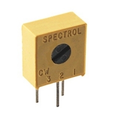 پتانسیومتر یک دور 500 کیلو اهم ایستاده برند SPECTROL مدل 63X504