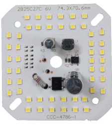 LED DOB مهتابی 220VAC 50LED 50W مربعی 74x71mm