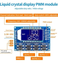 ماژول PWM ژنراتور 3 کاناله HW-752 به همراه نمایشگر