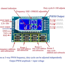 ماژول PWM ژنراتور 3 کاناله HW-752 به همراه نمایشگر