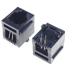 سوکت خط تلفن رو بردی 4 پایه ایستاده RJ11 6P4C