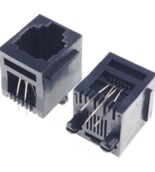 سوکت خط تلفن رو بردی 4 پایه ایستاده RJ11 6P4C