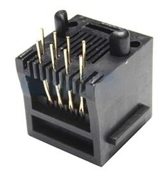 سوکت شبکه مادگی rj45 پلاستیکی ایستاده