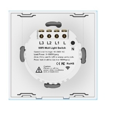 کلید تک پل هوشمند لمسی با قابلیت کنترل از طریق WiFi و ریموت 433MHz - قاب سفید