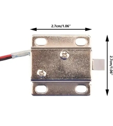 قفل الکترونیکی درب 12 ولتی مدل زبانه ای کوچک سایز 27X27X18mm