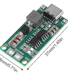 ماژول افزاینده ولتاژ با ورودی TYPE-C مناسب شارژ باتری 4 سل 1 آمپر