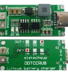 ماژول افزاینده ولتاژ با ورودی TYPE-C مناسب شارژ باتری 4 سل 1 آمپر