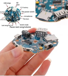 ماژول MP3 پلیر بلوتوث دار دایره ای شکل با ورودی USB و microSD