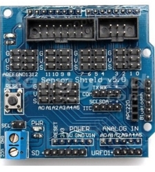 شیلد سنسور آردوینو دارای قابلیت اتصال کنترلر سروو / بلوتوث / SD card / APC220 / اولتراسونیک / I2C / 12864 LCD