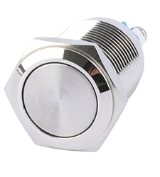 کلید فشاری استیل ساده قطر 16mm مدل IB16U-P10ZJ