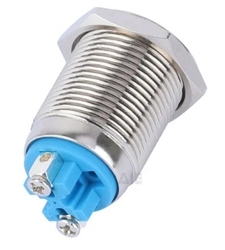 کلید فشاری استیل ساده قطر 16mm مدل IB16U-P10ZJ