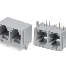 سوکت خط تلفن رو بردی 4 پایه رایت RJ11 6P4C مدل دوبل 2 تایی