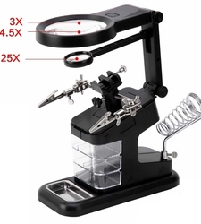 گیره مونتاژ ذره بین دار با پایه هویه مدل TE-803