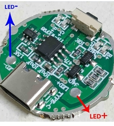 ماژول درایور چراغ قوه 10 وات USB Type-C مدل YN-WXF96