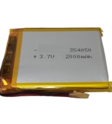 باتری لیتیوم پلیمر 3.7v ظرفیت 2000mAh کد 354050