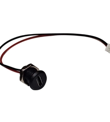 کانکتور مادگی Type-c پنلی سیم دار مهره خور
