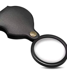ذره بین تاشو چرمی با لنز 60 میلیمتری 