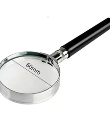 ذره بین قاب استیل با لنز 60mm