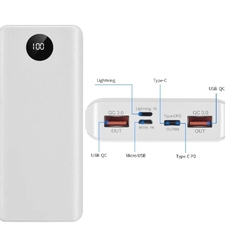 کیس پاوربانک فست شارژ فول پورت مدل PD-X8 - سفید رنگ