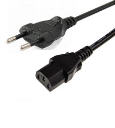 کابل پاور کامپیوتر معمولی با دو شاخه ساده