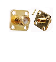 کانکتور sma  لحیم رو پانلی مادگی چهار پیچ (کد 19)